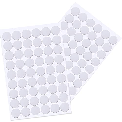 108 Stücke PVC Schraubenabdeckung, Rund, Weiss, Selbstklebend,Schraubenloch Aufkleber,Schrauben Abdeckkappen ,Schraubenkappen ,für Möbel ,Ø 21mm