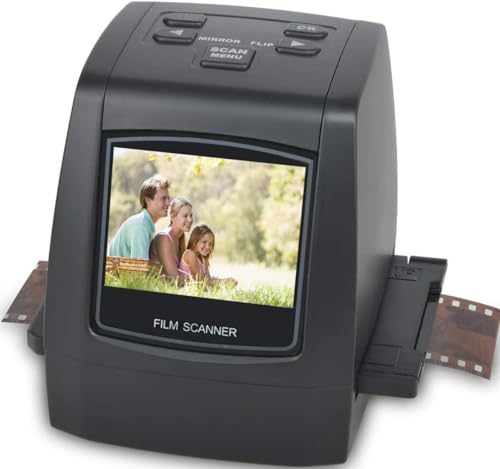 Digital Film Scanner, Eigenständiger Diascanner und Negativscanner Konvertiert Negative und Filmdias von 35mm, 126, 110, Super 8 und 8mm in JPEG-Bilder, 2,4" LCD-Display