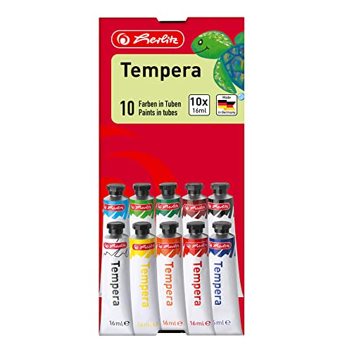 Herlitz 8643058 Temperafarben 10 Tuben je 16ml