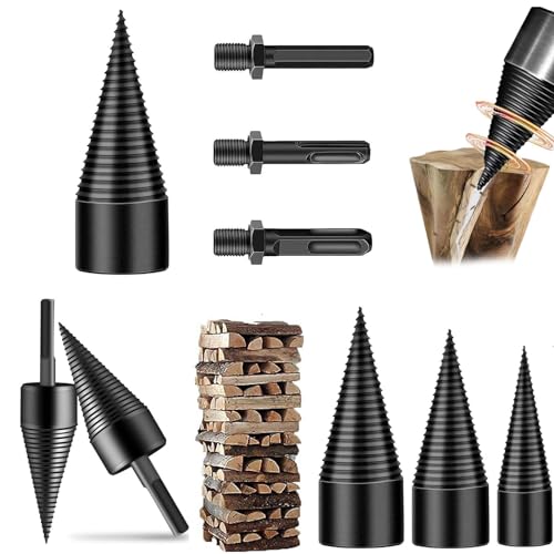 Libiyi Easysplit Drill Bit,Dotmalls Easysplit Drill Bit,Sherem Easysplit Drill Bit 32mm/42mm/45mm,Sherem Easy Split Drill Bit for Wood Splitting (42MM)