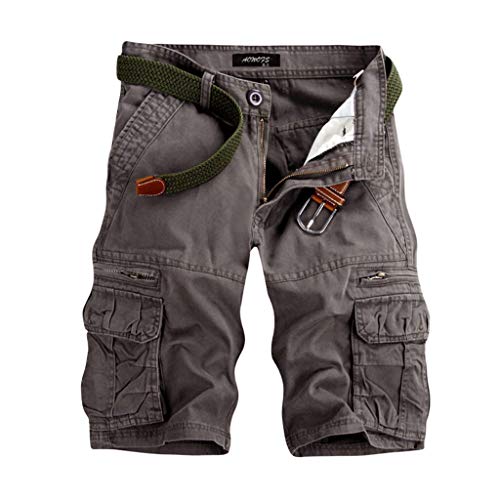 Kurze Hosen Herren Cargo Shorts Sommer Baumwolle Herren Bermuda Shorts Freizeithose Kurze Chino Shorts mit Taschen Short Herren Kurze Stretch Wanderhose Herren Kurze Freizeithose Herren Baumwolle