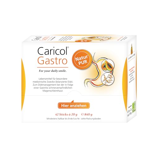 Caricol Gastro | 100% iges Naturprodukt | Unterstützung für die Magenschleimhaut | Mit der Kraft von Papaya & Biotin | Mit Papain | 42 Sticks à 20 g (840 g)