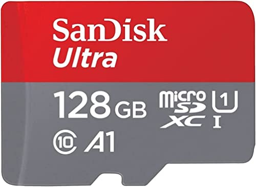 SanDisk Ultra 128 GB microSDXC UHS-I-Karte für Chromebook mit SD-Adapter (Für Smartphones und Tablets, A1, Class 10, U1, Full HD-Videos, bis zu 140 MB/s Lesegeschwindigkeit) 10 Jahre Garantie