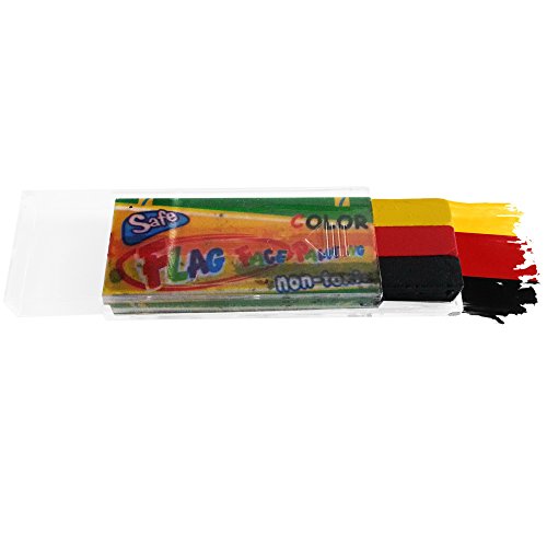 Taffstyle Deutschland Schminkstift Schminke Fahne Fussball EM WM Länderflagge Fanartikel Land Flagge Damen Herren Schwarz Rot Gold