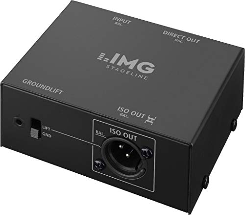 IMG Stageline MPS-1 Mikrofon-Splitter zum Verteilen eines Eingangssignals auf zwei Ausgänge, schwarz