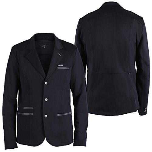 QHP Jungen Turniersakko Turnierjacket Perry Junior kleine Paspeln (176, Schwarz)