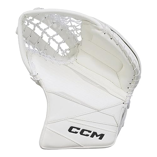 CCM AXIS 2.9 Eishockey Torwarthandschuh Catcher Intermediate, Weiß/Weiß/Weiß/Weiß, Regular