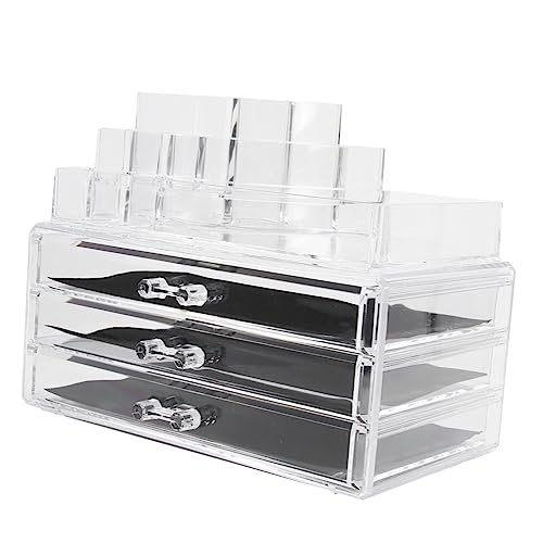 COOPHYA Box Kosmetik Aufbewahrungsbox Aufbewahrungskoffer Make Up Container Desktop Organizer Aufbewahrungsbehälter Kleinigkeiten Organizer Mehrschichtiger Kosmetikhalter Schubladentyp