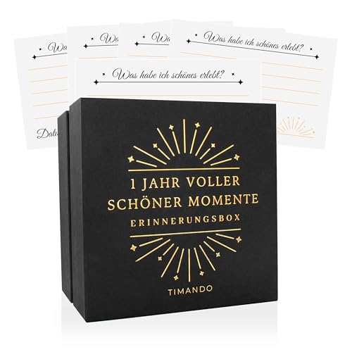 Erinnerungsbox mit deinen persönlichen Erlebnissen, 1 Jahr voller schöner Momente in einer Box, Geschenk für bleibende Erinnerungen