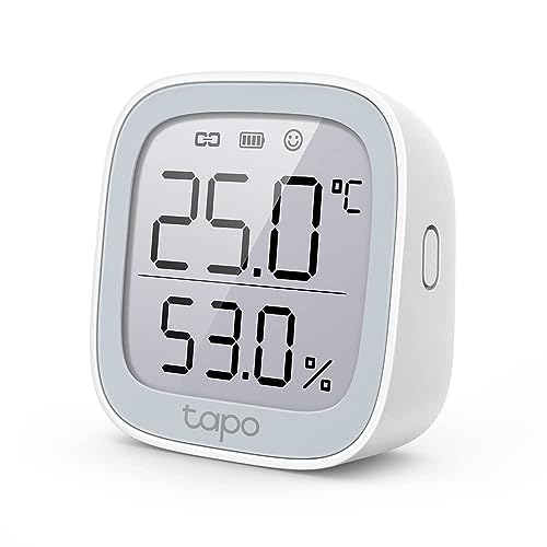 Tapo TP-Link T315 Smart Home Temperatur und Luftfeuchtigkeitsmesser,digitales Thermo-Hygrometer Innen, Raumthermometer mit 2.7'' E-Ink Display, Hochpräzisionssensor, Hub erforderlich