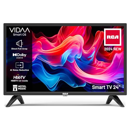 RCA Smart TV 24 Zoll(60cm) Fernseher(VIDAA) HD Ready Triple Tuner App Store Netflix YouTube WiFi HDMI USB CI/CI+ Hotelmodus(2024)