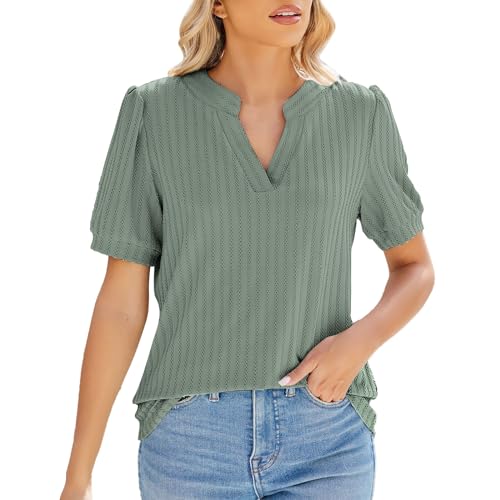 Golatcr Damen T-Shirt Basic Kurzarm Oberteil Y2k Fashion Top Sommer Clothes Outfit Aesthetic Crop Top Streetwear Oberteil Oberteile Damen Sommer Locker Damen Shirt Kurzarm Gelb Tops FüR Damen Sexy