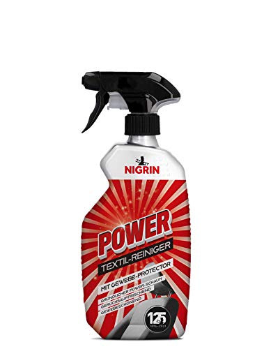 NIGRIN POWER Textil-Reiniger für Auto Innenraum, mit Gewebe-Protector, reinigt gründlich, geruchsauffrischend, 500 ml