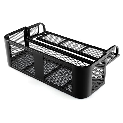 GOPLUS ATV Heckträger, ATV Transportkorb aus Metall für Angeln & Jagen & Camping, Frontladekorb, Heckablagekorb, 104×67×32 cm, Schwarz