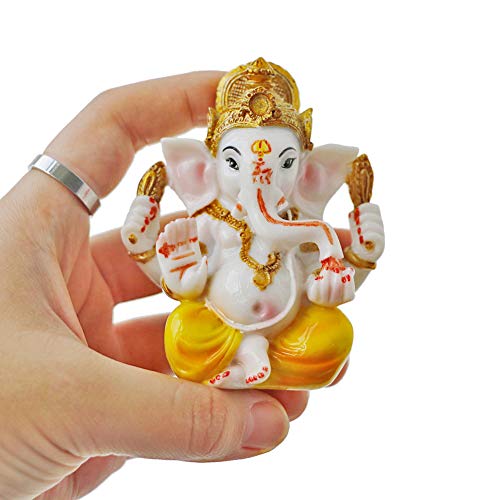 BangBangDa Indisches Ganesha-Idol Auto-Armaturenbrett, Hindu-Ganesha-Statue, Elefanten-Gott, Indien, Ganpati, Lord Murti, Mandir