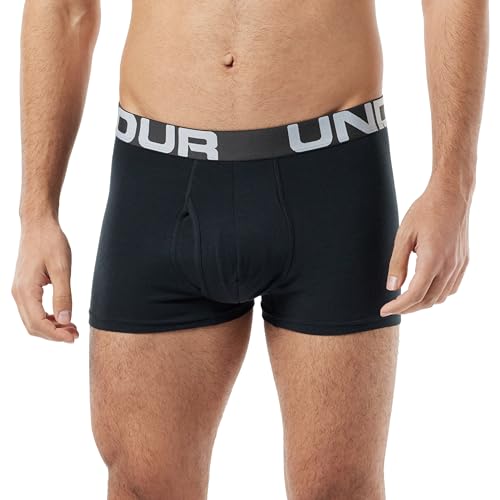 Under Armour Herren Charged Cotton 3in 3 Pack, elastische und schnelltrocknende Boxershorts, extra bequeme Unterhosen mit 4-Way-Stretch im 3er-Pack