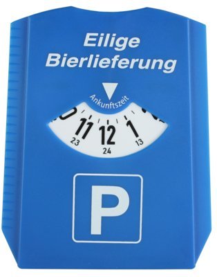 Trend Import Parkuhr Eilige Bierlieferung Geschenkidee blau-Weiss 12x15cm