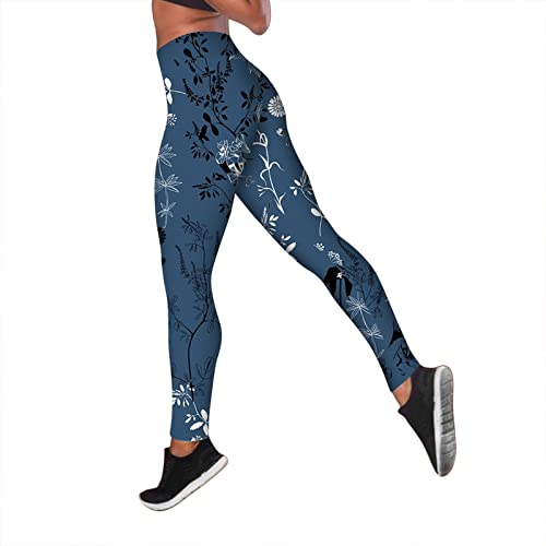 QWUVEDS Yoga Hose Mit Taschen Yoga Print Workout Workout Damenhose Control Athletic Pants Taille Leggings Bauchhohe Hose Kompressionsleggins Herren