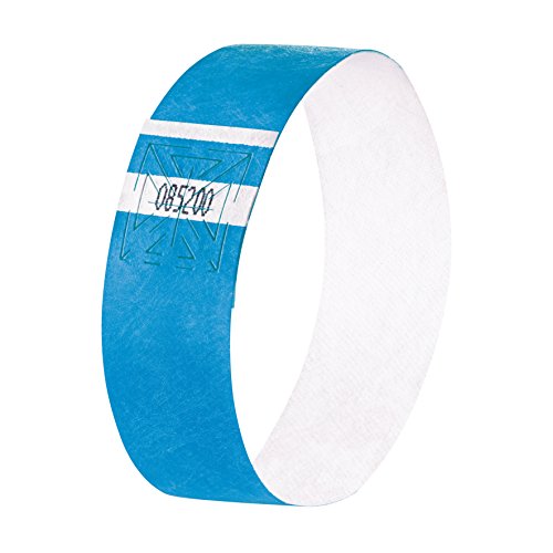 SIGEL EB211 Einlassbänder Super Soft, 120 Stück, neon blau, Festival Armbänder