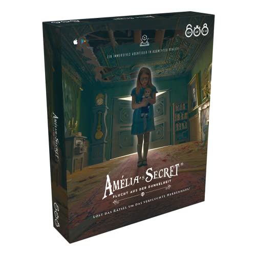 XD Production, Amelia’s Secret: Flucht aus der Dunkelheit, Familienspiel, Rätselspiel, 1-4 Spieler, Ab 12+ Jahren, 60+ Minuten, Deutsch