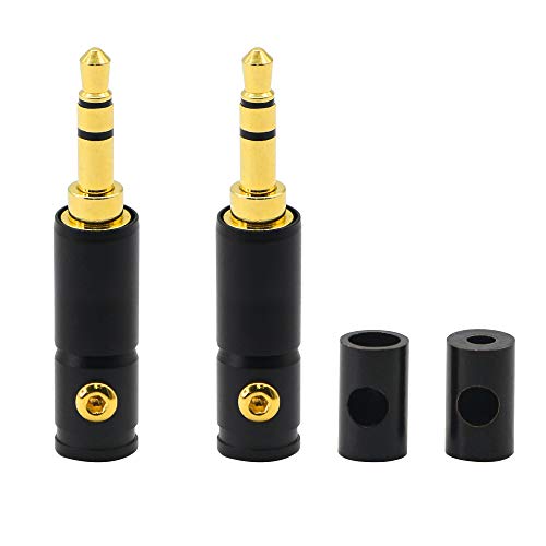 PNGKNYOCN 3,5mm-Audio-Klinkenstecker 3-polig Schweiß-Typ zum Selbermachen Mit 2,5 mm und 4,35 mm Hülsen für Reparatur und Ersatz von Stereo-Kopfhörern (2er-Pack)