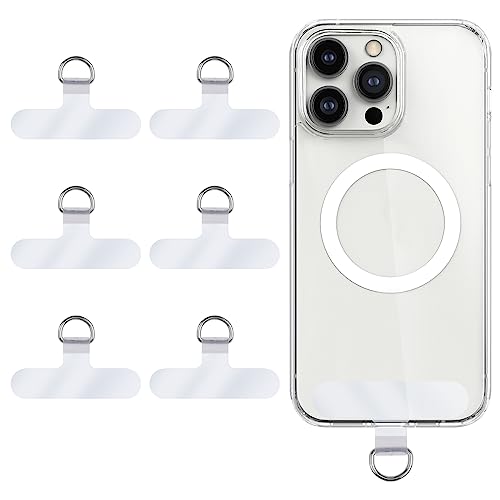 Giantree Handykette Universal Pads, 6 Stück Transparent Multifunktional Handy Lanyard Patch Universale Handykette Telefon Patch für Meisten Smartphones (Ohne Klebstoff)