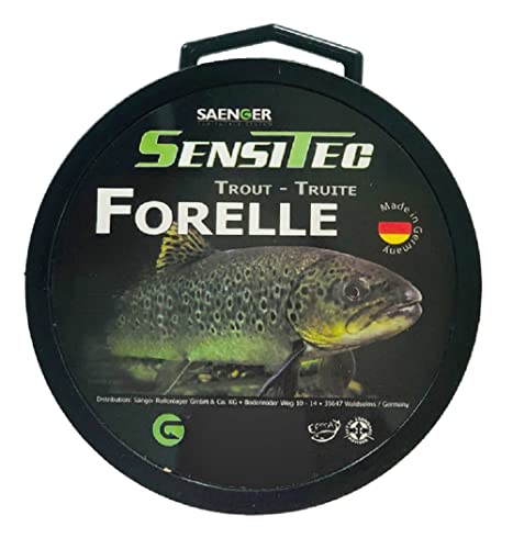 Sensitec monofilie Angelschnur aus Nylon, 400m, Zielfischschnur, Angelsehne,Bastelschnur (Forelle, 0,18 mm)