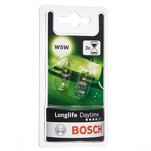 Bosch W5W Longlife Daytime Fahrzeuglampen - 12 V 5 W W2,1x9,5d - 2 Stücke