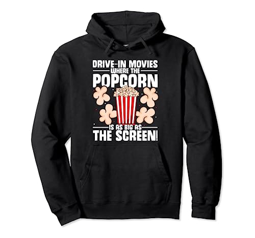 Popcorn Kino Klassiker Verkehr Kino Drive-In Film Pullover Hoodie