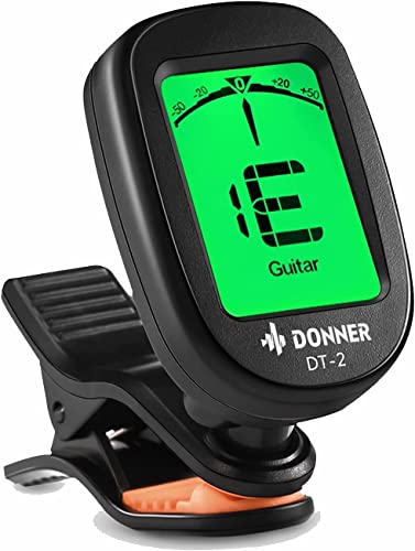 Donner Clip Tuner Gitarre Stimmgerät Akkurate Chromatic Tuner, Akustische Gitarre Bass Violine Ukulele Tuner DT-2