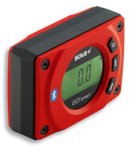 SOLA - GO! smart - Winkelmesser digital mit Bluetooth - digitale Wasserwaage mit LCD - Fernsteuerung über Smartphone und App - Neigungsmesser magnetisch mit V-Nut - bevel box magnetic - IP54 -