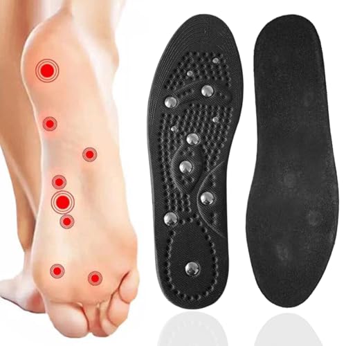 OPVYAEU Magnetische Einlegesohlen, Magnetische Massage Einlegesohlen, Reflexologie Akupressur verbessern die Blutzirkulation Plantar Fasciitis Fuß (35-40)