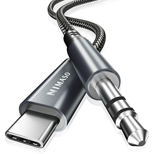 Nimaso USB C Klinke Aux Kabel Auto Handy,USB C auf 3.5mm Jack Klinke Kabel für iPhone 15/15 Pro,Huawei P40 Pro/P30 Pro/P20/ Mate 30,Samsung Galaxy S23/S22/S21/Note10,Xiaomi,Kopfhörer,Home/Car Stereos