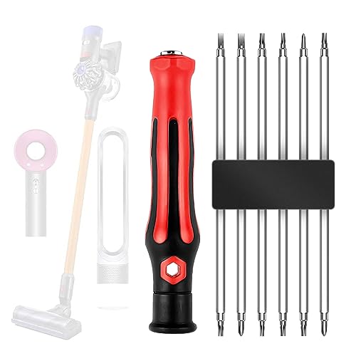 Fixbetter 6 in 1 Schraubendreher Set Spezial Reparatur Werkzeuge für Dyson Haartrockner Heavy Duty Star Torx Schraubendreher Set Demontage Werkzeug für Dyson V6/V7/V8/V10/V11 Staubsauger