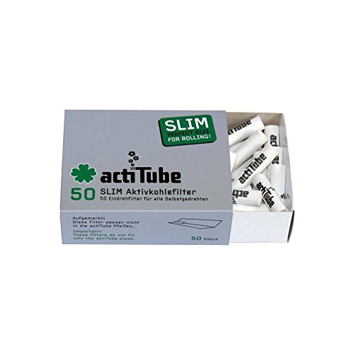 actiTube 2 X Slim Aktivkohlefilter 7,1mm (1x50) Weltneuheit! Aktivkohle Filter