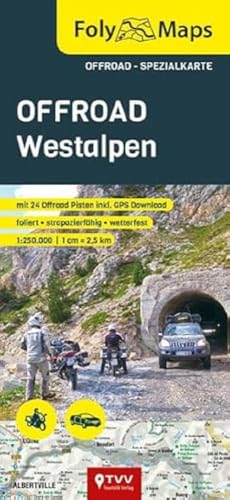 FolyMaps OFFROAD Westalpen 1:250 000: Spezialkarte mit über 50 Offroad Pisten