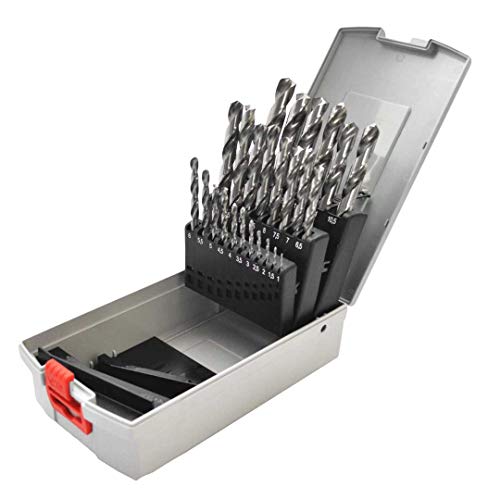 Bosch Professional 25tlg. HSS-G ProBox Metallbohrer-Set (für Stahl, Ø 1-13 mm, Zubehör Bohrschrauber und Bohrständer)