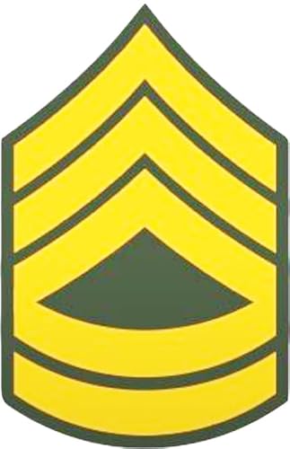 United States Army E7 Sergeant First Class Rank Military Division Moral Insignia Vinyl Sticker Die Cut for Vehicle Automobile Car Truck Boat Tumbler Luggage HardHat Notebook Gift