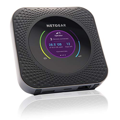 NETGEAR Nighthawk Mobiler WLAN Router MR1100 | tragbares Wlan für unterwegs | 4G LTE Router | bis 1 GBit/s | Hotspot für 20 Geräte | für jede SIM-Karte ohne Vertrag freigeschaltet