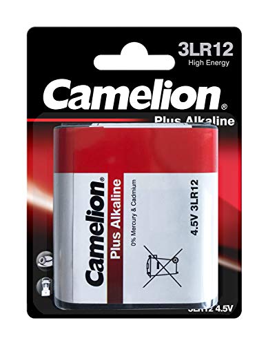 Camelion 11000112 - Plus Alkaline Batterie 3LR12 mit 4,5 Volt, Kapazität 3000 mAh, für verschiedenste Geräte- und Verbraucheranforderungen