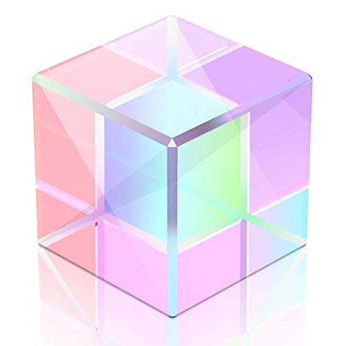 Würfel Prism Strahlteilungsprisma Mehrfarbiger Würfel Optisches Glas Würfel Prisma K9 Optischen Glas für Unterricht in Physik Lichtspektrum Regenbogen Effekt