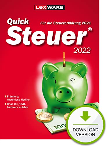 QuickSteuer 2022 (für Steuerjahr 2021)| PC Aktivierungscode per Email |Private und gewerbliche Steuererklärung