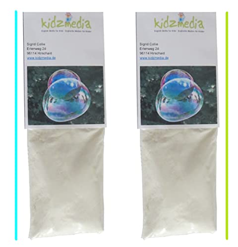 Kidzmedia - (187,50€/1000g) 10L Riesenseifenblasen Pulver für 2x5 L Seifenblasenlösung Seifenblasen Flüssigkeit Kinder