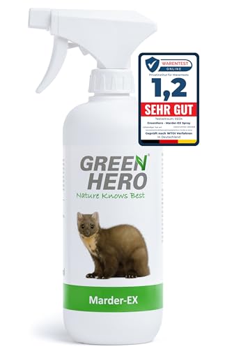 Green Hero Marder-EX Anti Marderspray 500ml Marderabwehr fürs Auto schnelles und effektives Marderabwehrspray, Marderschreck Auto Spray, zum Fernhalten von Marder