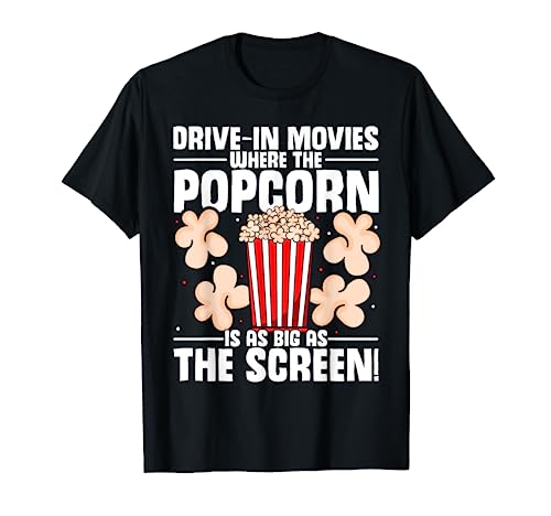 Popcorn Kino Klassiker Verkehr Kino Drive-In Film T-Shirt