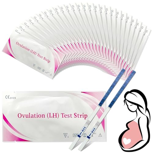 50 Stück Ovulationstest Streifen, Kinderwunsch Ovulationstest Kit, Hochempfindliche Ovulationstests, Fruchtbarkeitstest für Frauen Eisprung, Ovulation