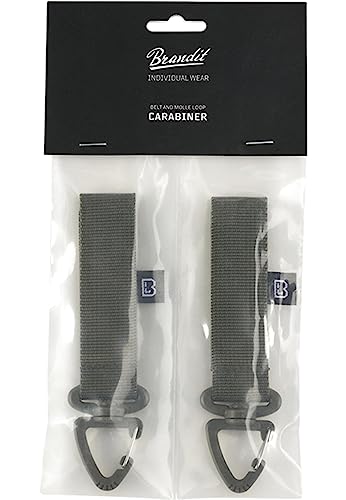 Brandit Gürtel-Karabiner mit Molle Loop (2er Pack), Farbe:Oliv