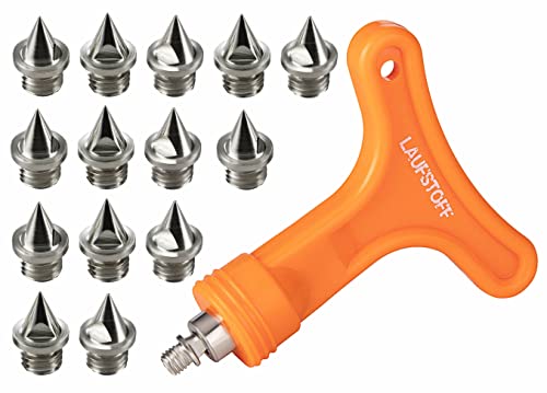 LAUFSTOFF Spikes für Leichtathletik Ersatzdornen Spike-Nägel (6 mm 100 STK. + Schlüssel)