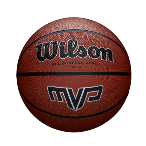 Wilson Outdoor-Basketball, Rauer Untergrund, Asphalt, Granulat, Kunststoffboden, Größe 6, 8 bis 12 Jahre, MVP, Braun