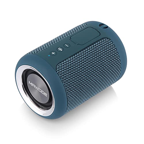 MAWODE T10 Bluetooth Lautsprecher, wasserdicht, 8 Std. Wiedergabezeit, tragbar, klein, leicht, Mini, kabellos, Dusche Lautsprecher, Aux und TF-Kartenunterstützung (Blau)